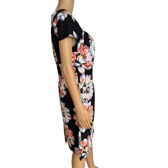 OLIVIA MATTHEWS floral DRESS 100% cotton SIZE 8 belt loops, no belt included - Picture 2 of 10
